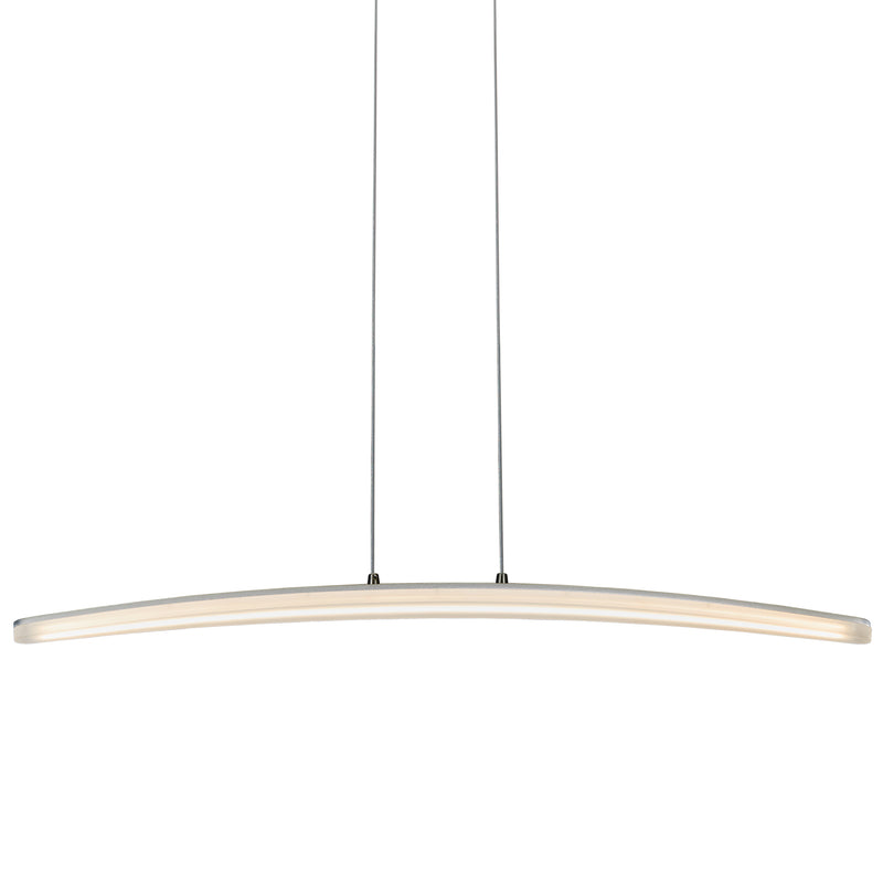 VONN Haeidi VMC31510AL 32" LED Chandelier, Adjustable Suspension Fixture, Modern Linear Chandelier Light, Silver