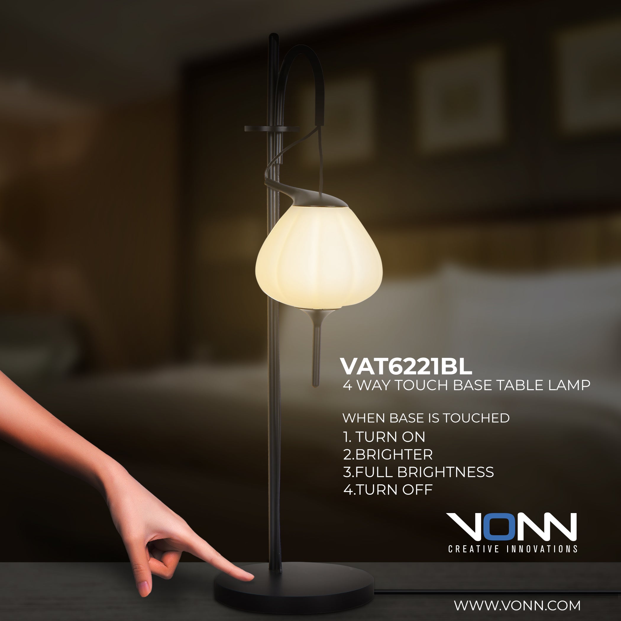 Touch base table store lamp