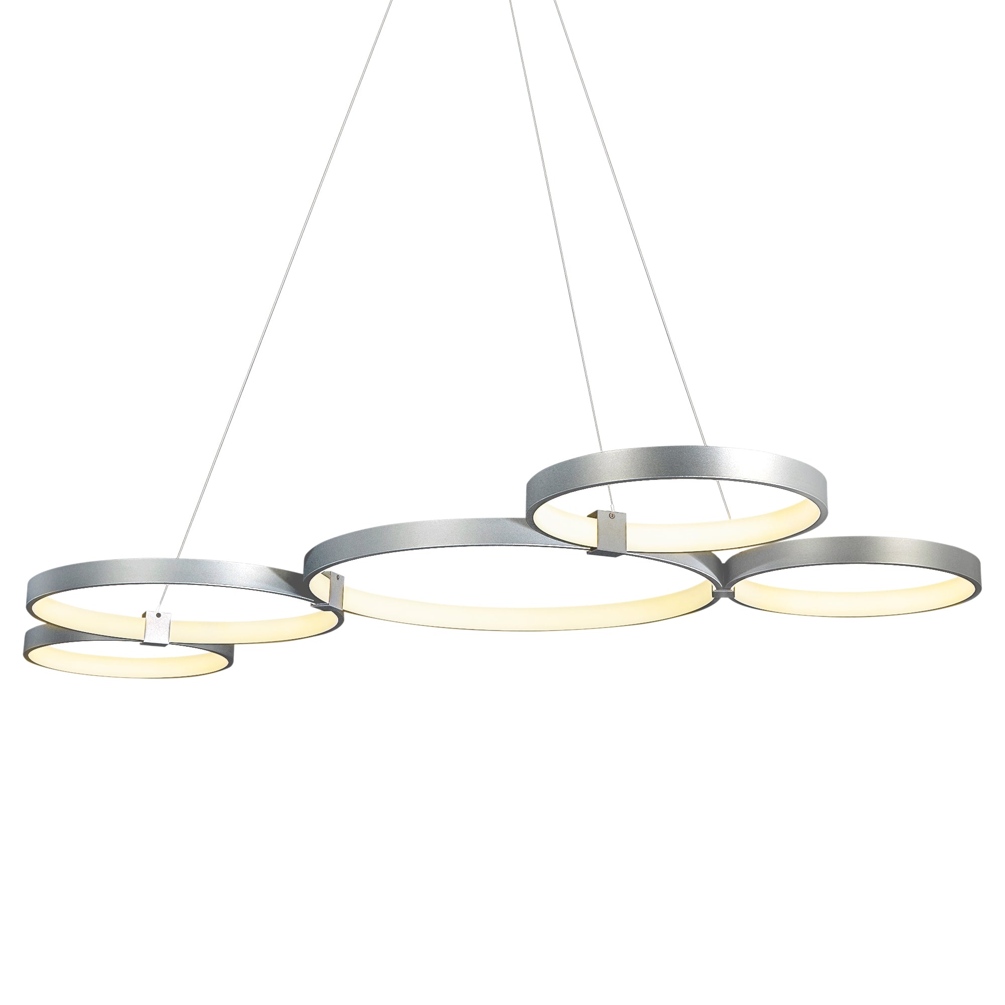 Contemporary Adjustable 3-Tier LED Circle Light | LightFixturesUSA, Tiered  Chandelier, LED Pendant Chandelier, LED Round Pendant, Brass, Black