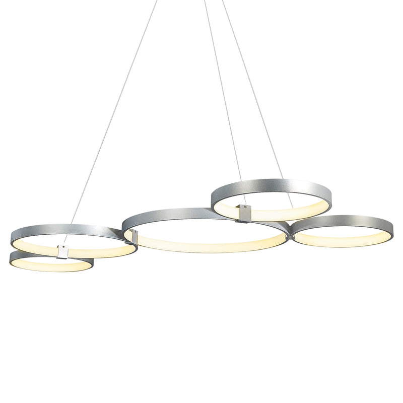 Modern 3-Ring Wave Dimmable Kitchen Island LED Chandelier Light with Remote  Control,Height Adjustable Pendant Light Hanging Ceiling Light Fixture  Gold/Silver - Walmart.com