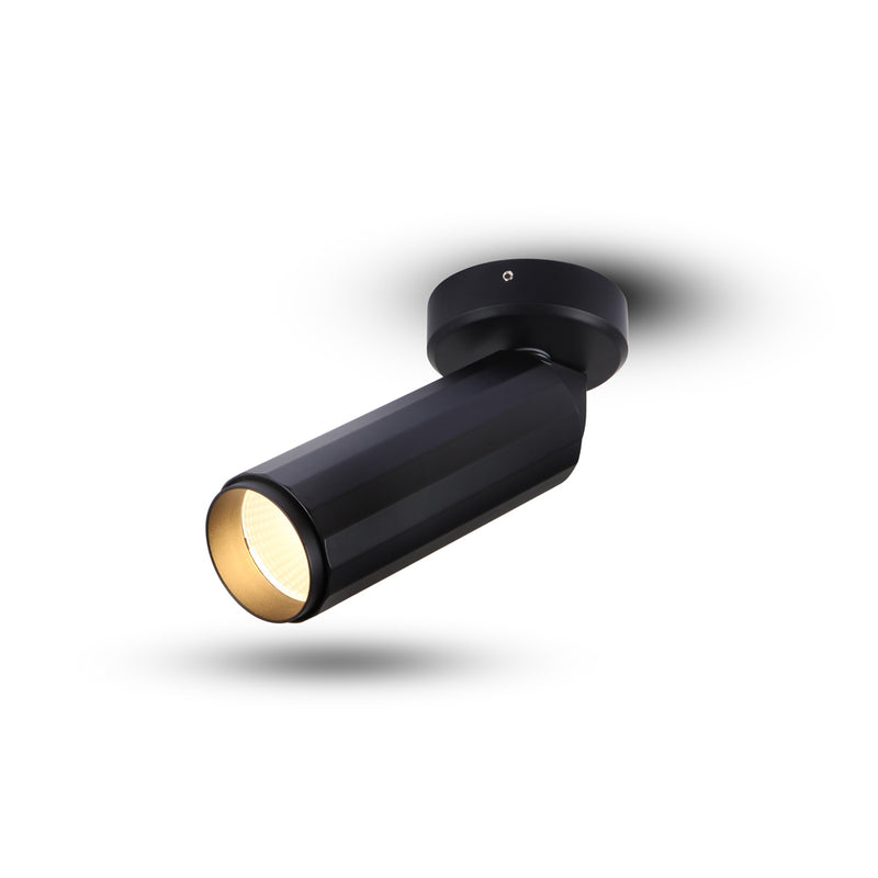 Vonn Adjustable Aluminum LED Surface Mounted Spotlight in Black